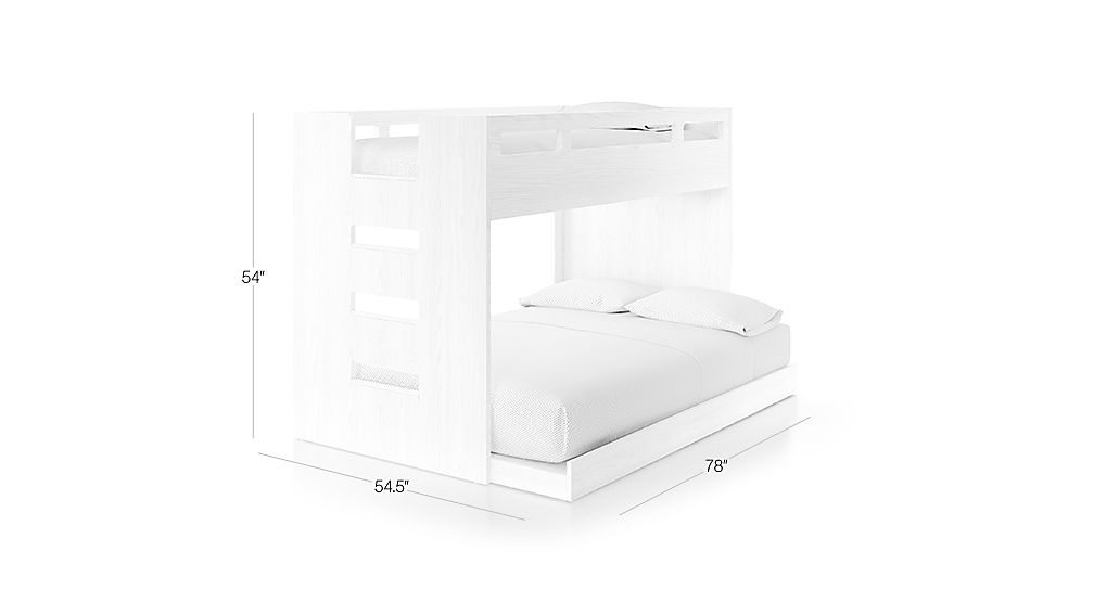 Abridged White Glaze Twin Over Full Bunk Bed with Left Ladder + Reviews