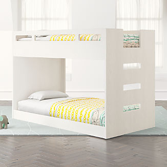Kids Bunk Beds Loft Online Crate And Barrel Abridged White Glaze Low Twin Bunk Bed