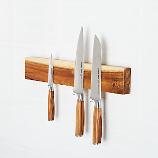 Knife Storage Blockagnetic Holders Crate And Barrel Schmidt Brothers Acacia 18 Magnetic Wall Bar