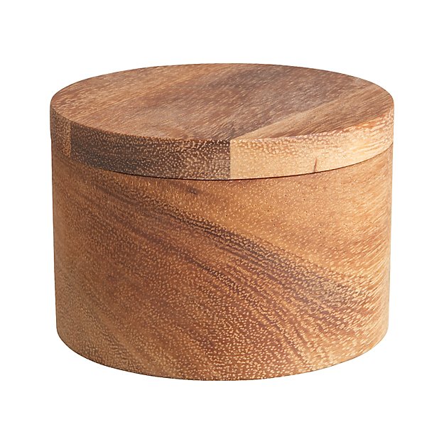 Acacia Salt Cellar + Reviews | Crate and Barrel