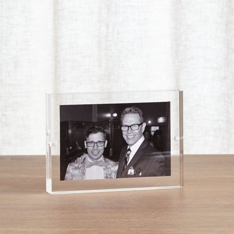 Acrylic 4x6 Block Picture Frame + Reviews Crate and Barrel