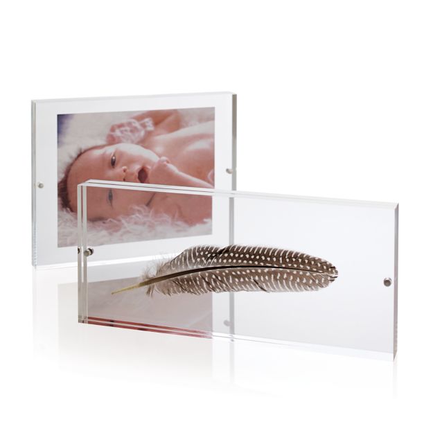 Acrylic 8x10 Block Picture Frame in Picture Frames + Reviews Crate and Barrel