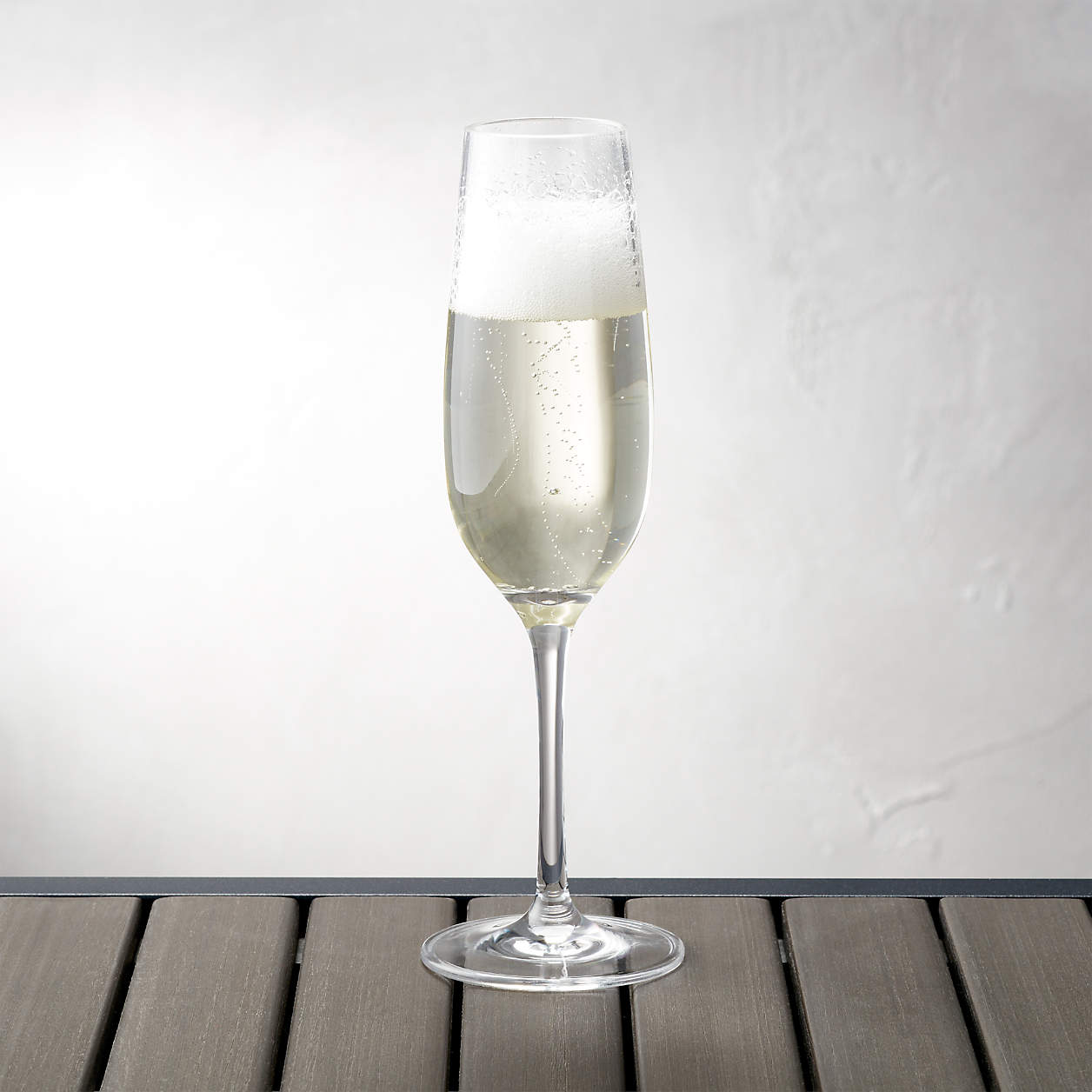 Acrylic Champagne Glass + Reviews Crate and Barrel