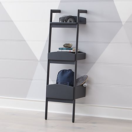 Addison Charcoal Leaning Bookcase Reviews Crate And Barrel