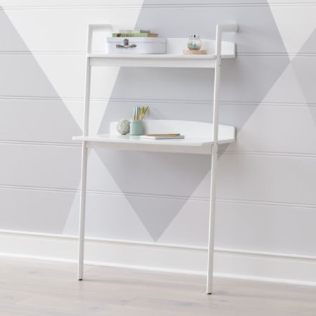 Addison White Leaning Desk Reviews Crate And Barrel