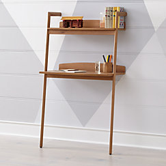 Addison Wood Leaning Bookcase And Desk Crate And Barrel