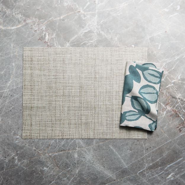 Chilewich Crepe Neutral Vinyl Easy Clean Placemat in Placemats + Reviews Crate and Barrel