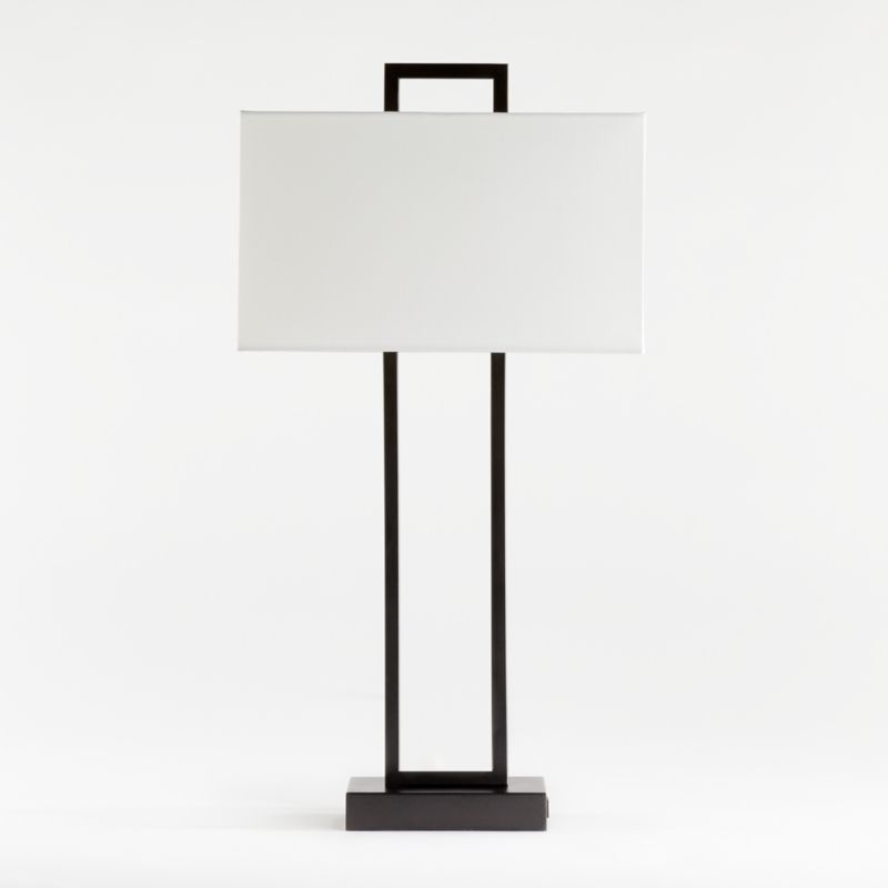 Adler Black Rectangle Table Lamp With Usb Reviews Crate And Barrel