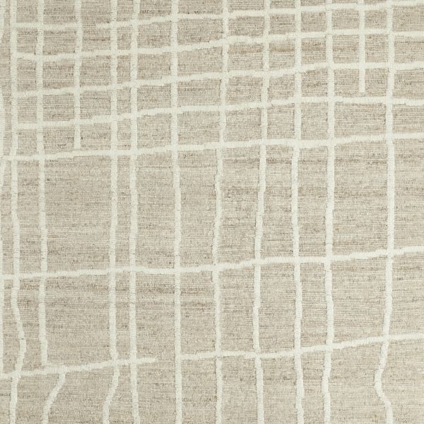 Agen Wool Grid Caramel Brown Area Rug 9'x12'
