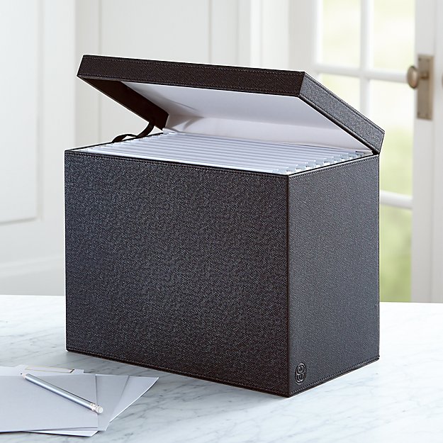 Cb2 Free Shipping >> Agency Black/Ivory Hanging File Box + Reviews | Crate and ... Cb2 Free Shipping >> Agency Black/Ivory Hanging File Box + Reviews | Crate and ...