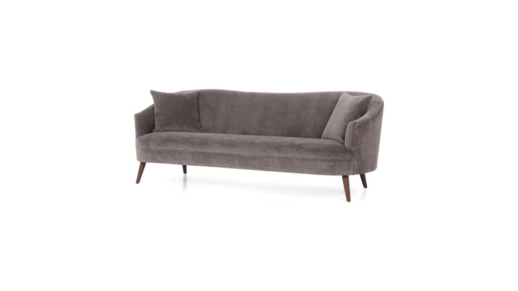 Agnes Velvet Mid Century Sofa Reviews Crate And Barrel