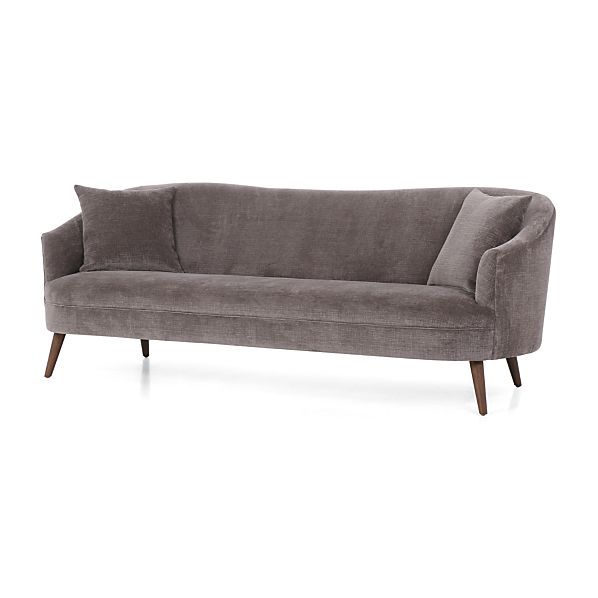 Agnes Velvet Mid Century Sofa