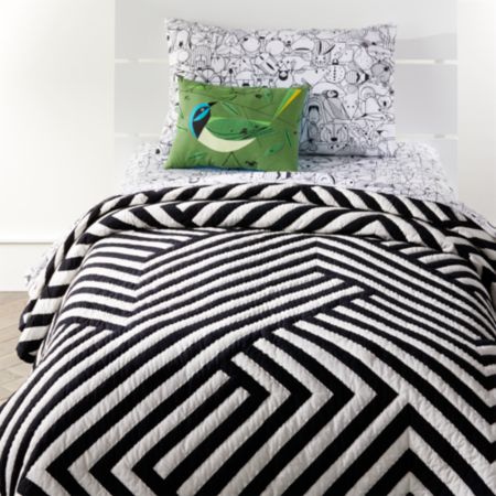 Black White Geometric Quilt Crate And Barrel
