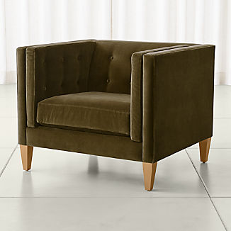 Eco Friendly Furniture Crate And Barrel Aidan Velvet 38 Tufted Chair