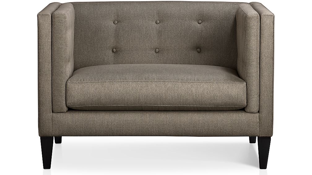 Aidan Tufted Chair And A Half Reviews Crate Barrel