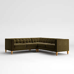 Grey Velvet Sofas Crate And Barrel