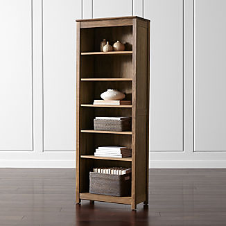 Bookcases Wood Metal And Gl Crate Barrel
