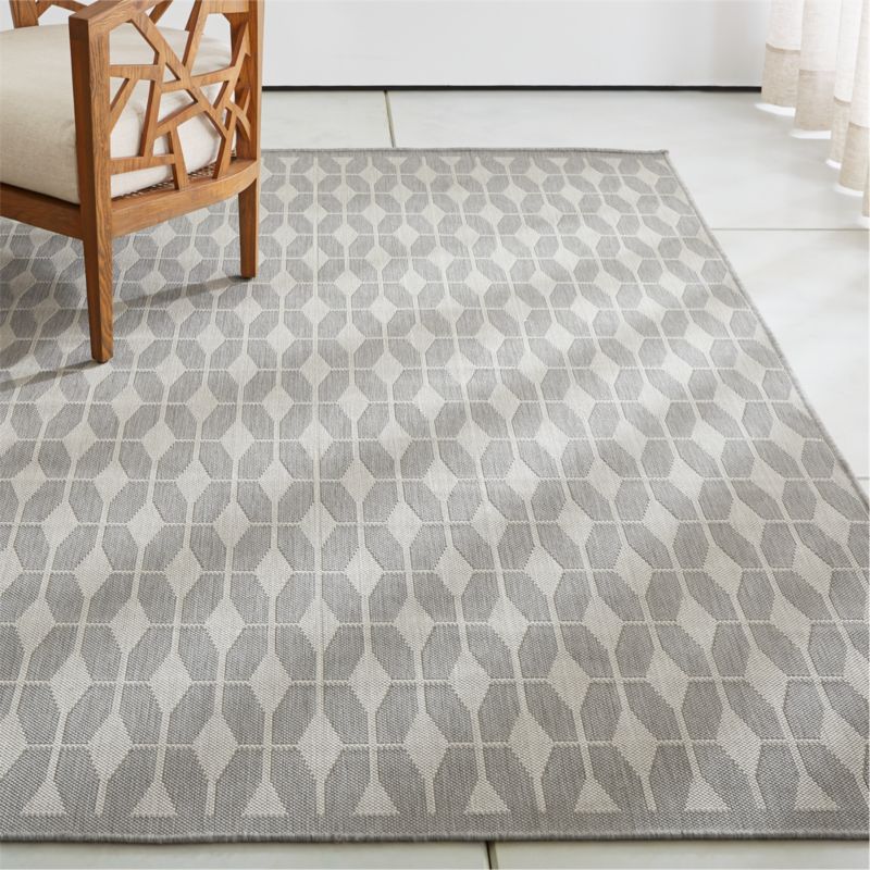 Aldo Grey Outdoor Rug Crate and Barrel