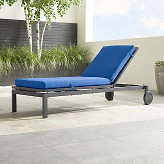 Alfresco Grey Chaise Lounge with Sunbrella ® 3" Cushion