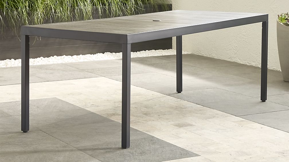 Alfresco Ii Grey Rectangular Dining Table Reviews Crate And Barrel