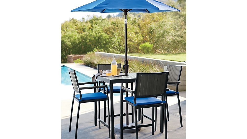 Alfresco Grey High Dining Table Crate and Barrel