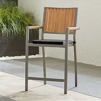 Alfresco Natural 24" Counter Stool with Sunbrella ® Cushion