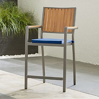 Alfresco Natural 24" Counter Stool with Sunbrella ® Cushion
