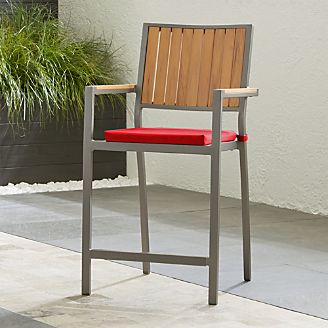 Alfresco Natural 24" Counter Stool with Sunbrella ® Cushion