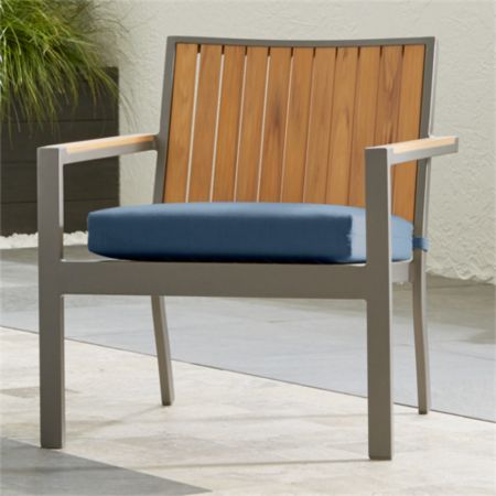 Alfresco Ii Natural Lounge Chair With Sapphire Sunbrella Cushion