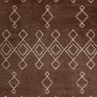 Algiers Wool Hand-Knotted Brown Rug Swatch 12"x18"