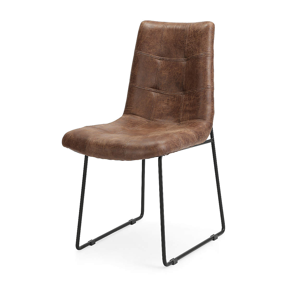 Naomi Vintage Tobacco Tufted Dining Chair Reviews Crate And Barrel