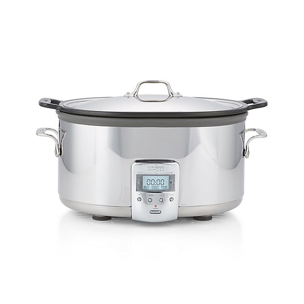 All Clad 7 Quart Deluxe Slow Cooker With Aluminum Insert Reviews All Clad 7 Quart Deluxe Slow Cooker With Aluminum Insert Reviews Crate And Barrel