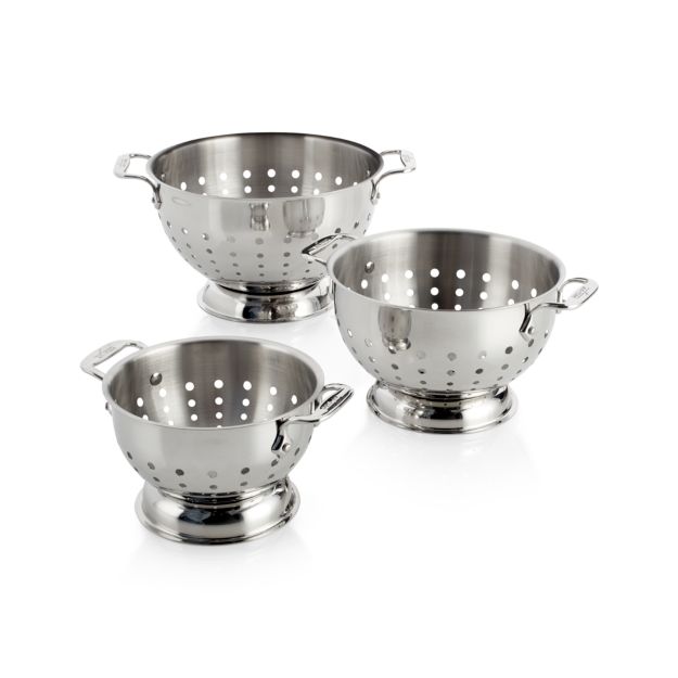 AllClad Stainless Steel Colanders Crate and Barrel