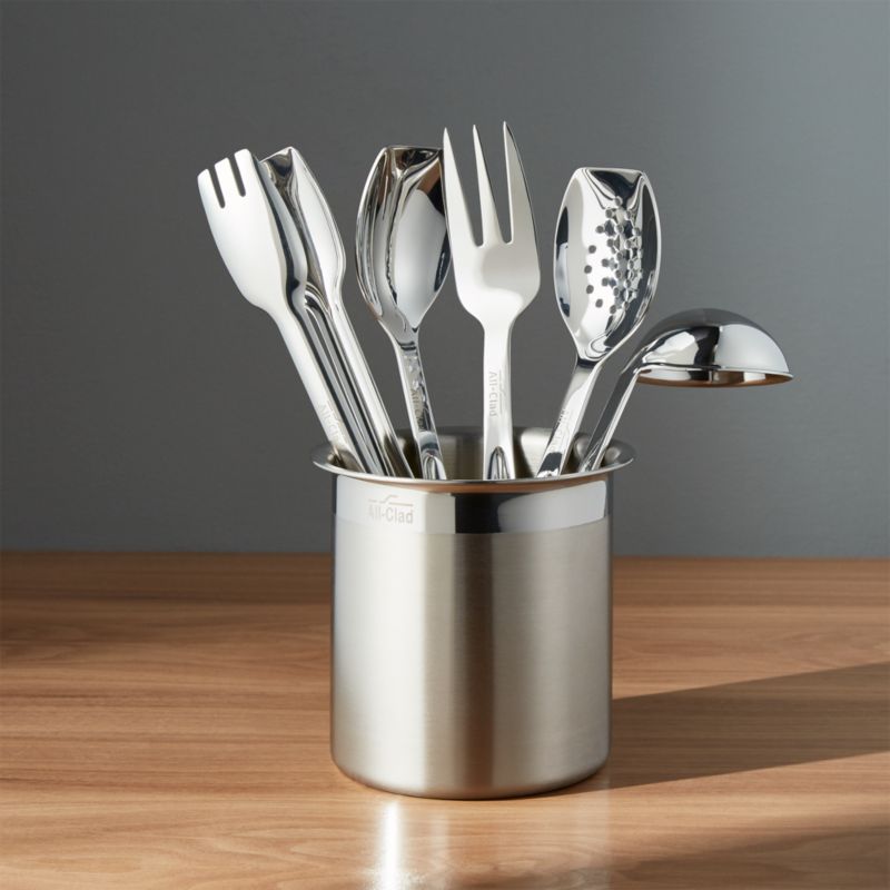 AllClad 6Piece Cooking/Serving Tool Set + Reviews Crate and Barrel