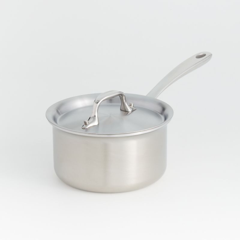 AllClad d3 Curated 1.5Quart Saucepan with Lid + Reviews