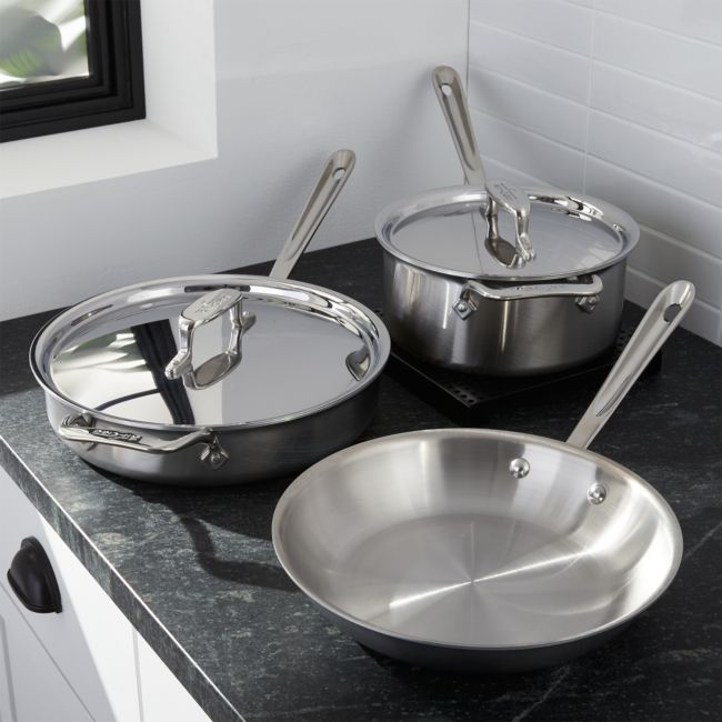 Must Have All-Clad d5 Brushed Stainless Steel 5-Piece Cookware Set from All Clad D5 Stainless Steel 5 Piece Cookware Set