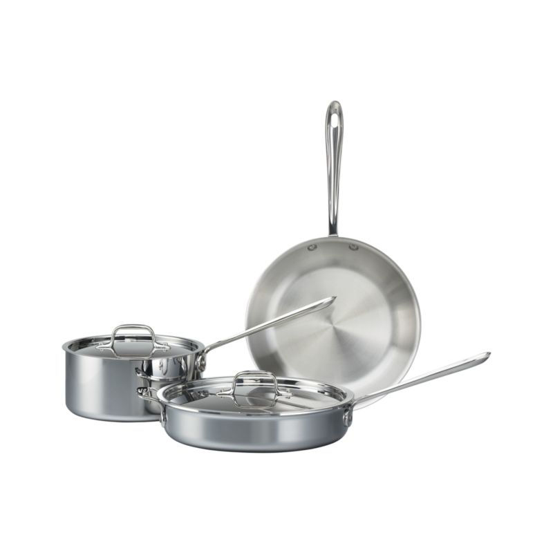 All Clad 5 Piece Stainless Tri Ply Cookware Set 2012 Version