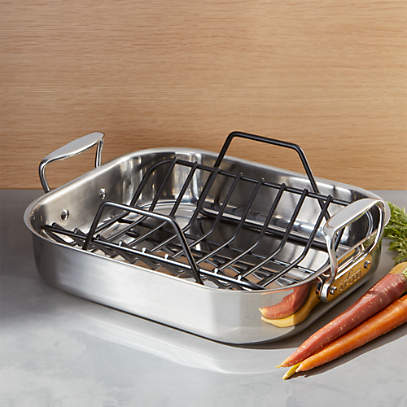 small roasting pan stainless steel
