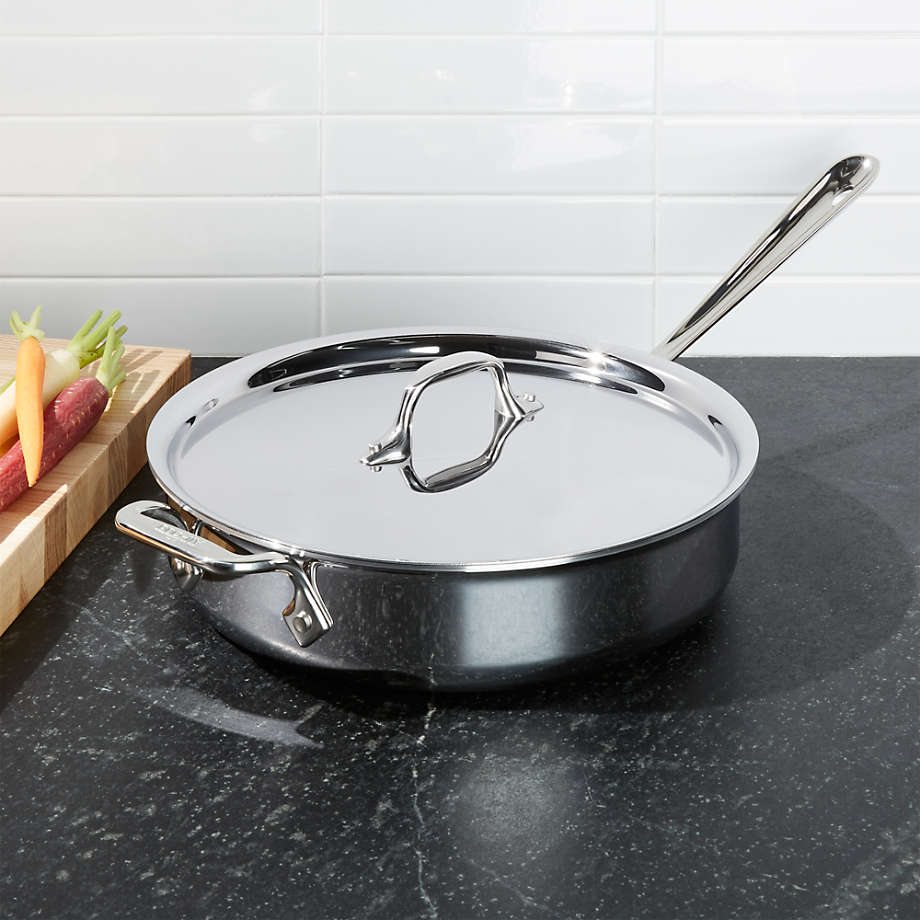 All Clad 3 Qt Stainless Steel Saute Pan With Lid