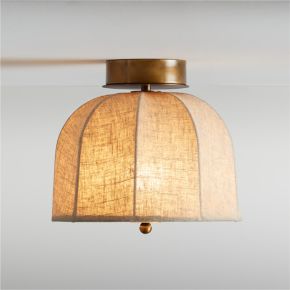 Image of Allegra Large Linen Flush Mount Light by Jake Arnold 12"