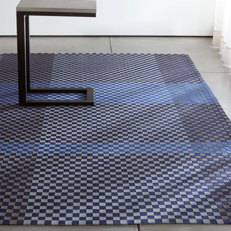 Arlo Blue Outdoor Rug | Crate and Barrel