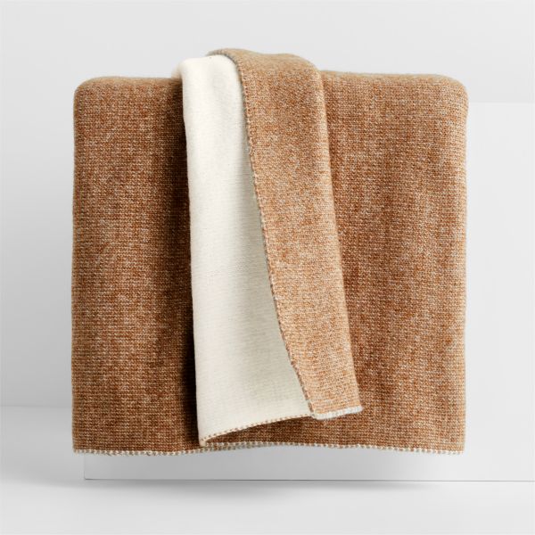 Alpine Cozy Ivory and Camel Tan Reversible 70