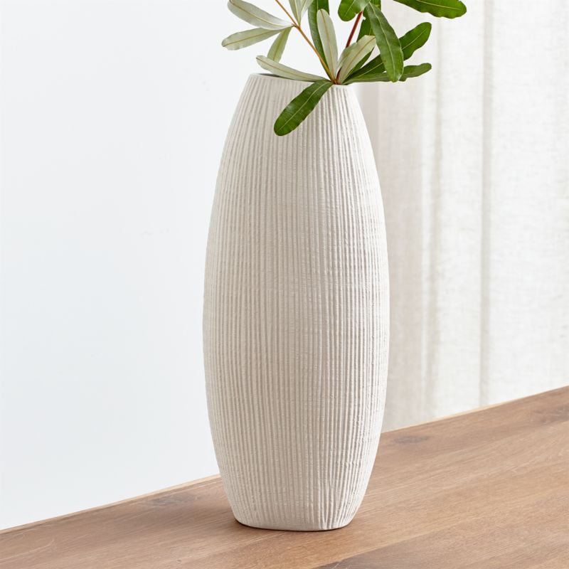 Alura Cream Tall Vase Reviews Crate And Barrel