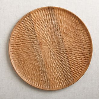 Serving Platters Gl Ceramic Metal Crate And Barrel Amari Acacia Wood Platter