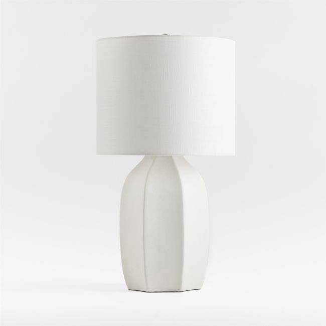 Online Designer Dining Room Amaryllis Small White Ceramic Table Lamp