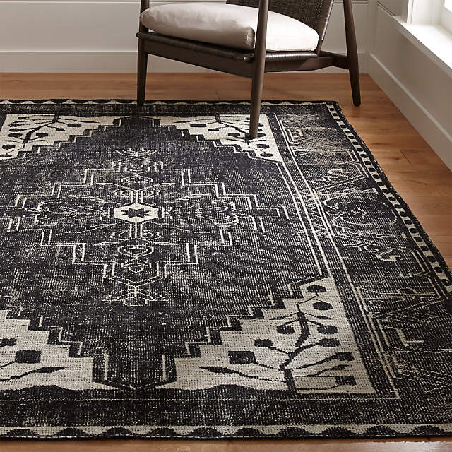 Anice Black Oriental Rug Crate And Barrel