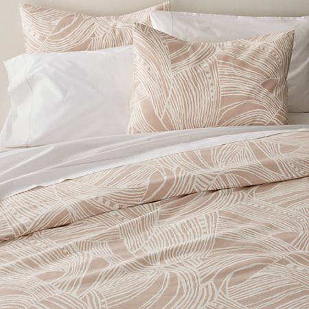 Anika Blush Pink Duvet Covers And Pillow Shams Crate And Barrel