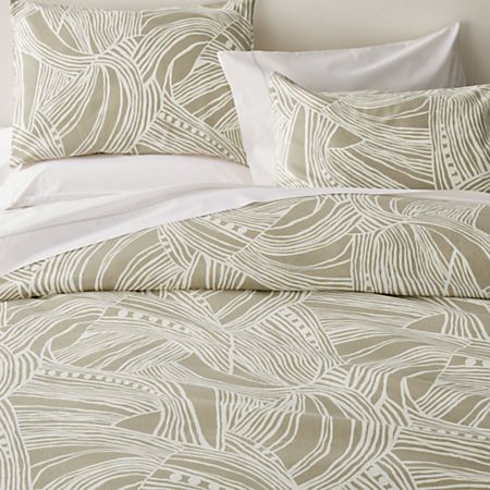 Anika Taupe Duvet Covers And Pillow Shams Crate And Barrel