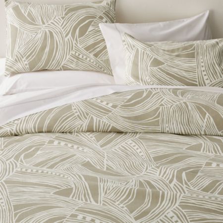 Anika Taupe Duvet Covers And Pillow Shams Crate And Barrel