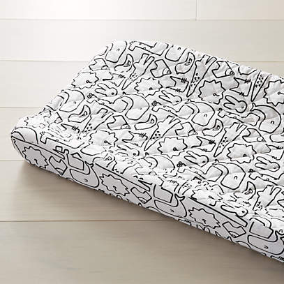 white changing pad cover